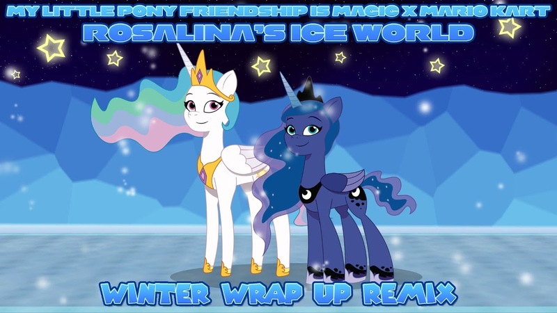 Size: 1280x720 | Tagged: safe, derpibooru import, princess celestia, princess luna, alicorn, pony, g5, crossover, duo, duo female, female, image, jpeg, kingspartax37, mario kart, remix, royal sisters, siblings, sisters