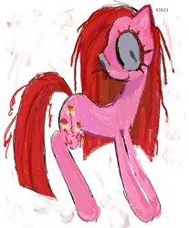 Size: 599x722 | Tagged: safe, artist:dddddaxie998839, derpibooru import, pinkie pie, earth pony, pony, elements of insanity, image, pinkis cupcake, png, simple background, solo, white background
