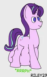 Size: 773x1253 | Tagged: suggestive, artist:riley23, derpibooru import, starlight glimmer, pony, unicorn, belly, digestion, image, png, stomach noise, vore