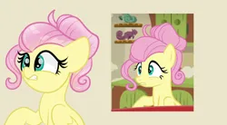 Size: 1280x707 | Tagged: safe, artist:sugarcloud12, derpibooru import, fluttershy, pony, alternate hairstyle, image, png, scene interpretation, solo