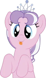 Size: 722x1232 | Tagged: safe, artist:prixy05, derpibooru import, diamond tiara, earth pony, pony, :p, cross-eyed, image, jewelry, older, older diamond tiara, png, simple background, solo, tiara, tongue out, transparent background, vector
