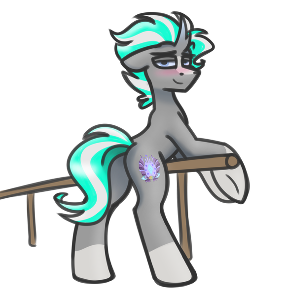 Size: 2122x2202 | Tagged: safe, artist:northglow, derpibooru import, oc, oc:flame belfrey, unofficial characters only, unicorn, blue eyes, blushing, image, png, simple background, smiling, solo, white background