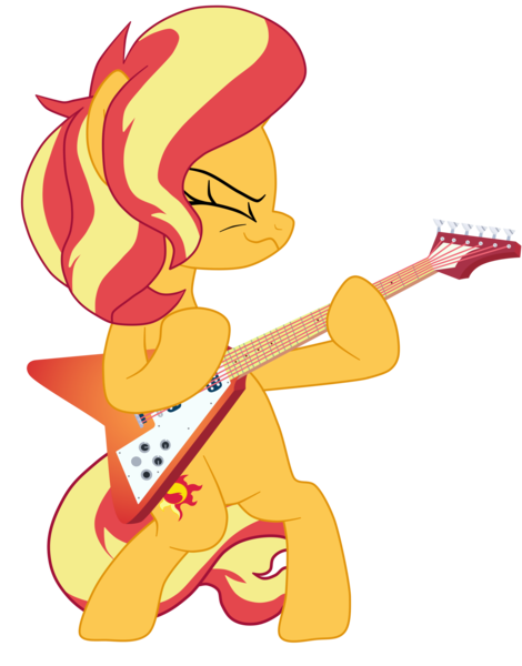 Size: 1919x2452 | Tagged: safe, artist:gmaplay, derpibooru import, sunset shimmer, pony, unicorn, equestria girls, cute, guitar, image, musical instrument, png, shimmerbetes, simple background, solo, sunset shimmer day, sunset shredder, transparent background