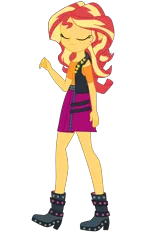 Size: 2500x4270 | Tagged: safe, artist:gmaplay, derpibooru import, sunset shimmer, equestria girls, equestria girls series, forgotten friendship, image, png, simple background, solo, sunset shimmer day, transparent background, walking