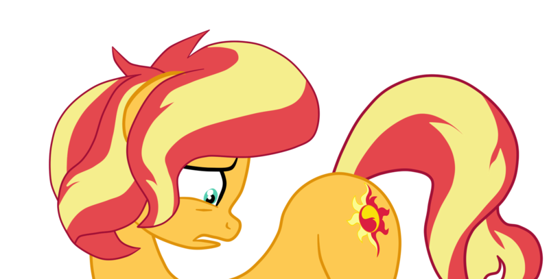 Size: 1460x742 | Tagged: safe, artist:gmaplay, derpibooru import, screencap, sunset shimmer, pony, unicorn, bridle gossip, equestria girls, season 1, ass up, bunset shimmer, butt, female, flank, image, looking at butt, looking back, mare, plot, png, poison joke, solo, sunset shimmer day, tail
