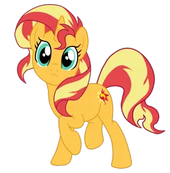 Size: 1856x1897 | Tagged: safe, artist:gmaplay, derpibooru import, sunset shimmer, pony, unicorn, equestria girls, equestria girls series, forgotten friendship, cute, image, png, shimmerbetes, solo, sunset shimmer day, vector