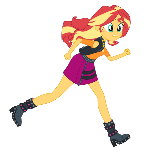 Size: 3900x3791 | Tagged: safe, artist:gmaplay, derpibooru import, sunset shimmer, equestria girls, equestria girls series, forgotten friendship, image, png, running, solo, sunset shimmer day