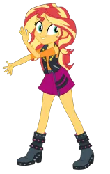 Size: 2900x4592 | Tagged: safe, artist:gmaplay, derpibooru import, sunset shimmer, equestria girls, cute, dancing, image, png, shimmerbetes, solo, sunset shimmer day