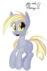 Size: 503x760 | Tagged: safe, artist:norre, ponerpics import, derpy hooves, pegasus, image, marriage proposal, png, simple background, solo, speech bubble, text, transparent background
