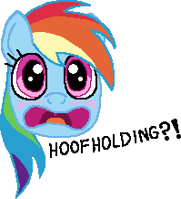 Size: 199x218 | Tagged: safe, artist:aprilfools, ponerpics import, rainbow dash, pegasus, pony, /bale/, embarrassed, female, image, mare, pixel art, png, simple background, solo, surprised, talking to viewer, text, transparent background