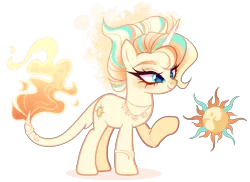 Size: 2020x1471 | Tagged: safe, artist:gihhbloonde, derpibooru import, oc, unnamed oc, unofficial characters only, pony, unicorn, bracelet, closed mouth, cyan eyes, ethereal tail, female, gradient mane, gradient tail, horn, image, jewelry, leonine tail, mare, necklace, offspring, parent:princess celestia, parent:sunset shimmer, parents:sunlestia, png, raised hoof, simple background, smiling, solo, standing, tail, tail jewelry, transparent background, unicorn oc