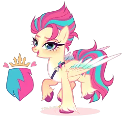 Size: 1890x1801 | Tagged: safe, artist:gihhbloonde, derpibooru import, oc, unnamed oc, unofficial characters only, pegasus, pony, colored hooves, colored wings, colored wingtips, eyeshadow, female, folded wings, gradient legs, gradient wings, green eyes, image, looking at you, makeup, mare, offspring, open mouth, pale belly, parent:hitch trailblazer, parent:zipp storm, parents:hitchzipp, pegasus oc, png, raised hoof, simple background, smiling, solo, transparent background, unshorn fetlocks, wings