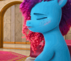 Size: 1264x1074 | Tagged: safe, derpibooru import, edit, edited screencap, screencap, g5, my little pony: make your mark, spoiler:g5, spoiler:my little pony: make your mark, spoiler:my little pony: make your mark chapter 5, spoiler:mymc05e01, animated, anxious, cropped, cutie blossom bash, gif, image, misty brightdawn, my little pony: make your mark chapter 5, nervous, rebirth misty, solo