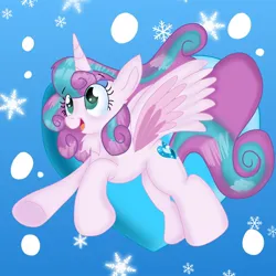 Size: 1000x1000 | Tagged: safe, artist:doraeartdreams-aspy, derpibooru import, princess flurry heart, alicorn, pony, colored wings, colored wingtips, female, image, jpeg, mare, older, older flurry heart, solo, wings