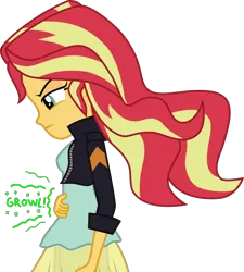 Size: 1600x1780 | Tagged: safe, edit, sunset shimmer, human, equestria girls, belly, belly fetish, fetish, fetish fuel, hand on stomach, image, png, solo, stomach ache, stomach noise, vector