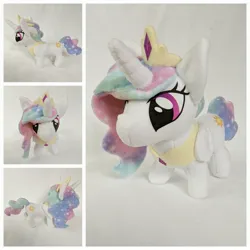 Size: 3264x3264 | Tagged: safe, artist:fleecefriendship, derpibooru import, princess celestia, alicorn, pony, chibi, crown, female, image, irl, jewelry, jpeg, mare, peytral, photo, plushie, regalia, solo