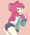 Size: 2362x2775 | Tagged: safe, artist:sumin6301, derpibooru import, apple bloom, human, equestria girls, adorabloom, bloom butt, butt, cute, image, jpeg, orange background, peace sign, simple background, solo, sports panties