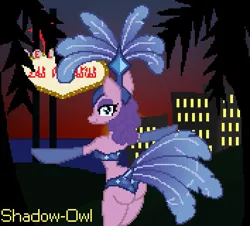 Size: 531x480 | Tagged: suggestive, alternate version, artist:shadow-owl, derpibooru import, sapphire sequins, anthro, earth pony, semi-anthro, viva las pegasus, butt, image, png, solo