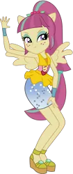 Size: 1888x4495 | Tagged: safe, artist:ajosterio, derpibooru import, sour sweet, human, dance magic, equestria girls, spoiler:eqg specials, clothes, cute, eyes closed, female, image, legs, lidded eyes, pencil skirt, png, ponied up, ponytail, simple background, skirt, smiling, solo, sourbetes, transparent background, wrist cuffs