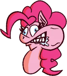 Size: 293x333 | Tagged: safe, artist:cowsrtasty, derpibooru import, pinkie pie, pony, bust, image, jawbreaker, png, portrait, solo