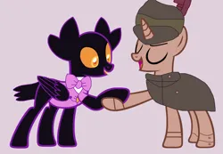 Size: 1075x744 | Tagged: safe, artist:princessmichelle431, ponified, pegasus, pony, unicorn, barnaby, billie bust up, fantoccio, genderfluid, male