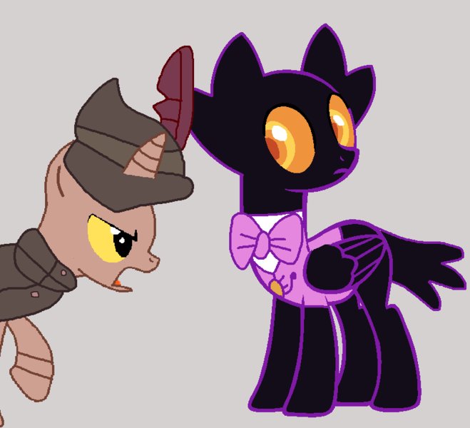 Size: 804x732 | Tagged: safe, artist:princessmichelle431, ponified, pegasus, pony, unicorn, barnaby, billie bust up, fantoccio, genderfluid, male