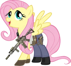 Size: 2844x2625 | Tagged: safe, artist:edy_january, derpibooru import, edit, vector edit, fluttershy, pegasus, pony, armor, assault rifle, body armor, boots, call of duty, call of duty: modern warfare 2, clothes, denim, gloves, gun, handgun, hk416, image, jeans, long pants, m1911, military, military pony, operator, pants, pistol, png, rifle, shirt, shoes, simple background, soldier, soldier pony, solo, special forces, tactical, tactical pony, tactical vest, tanktop, task forces 141, transparent background, vector, vest, weapon