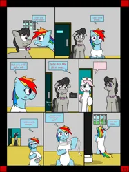 Size: 1024x1366 | Tagged: semi-grimdark, artist:rakesuk, derpibooru import, octavia melody, rainbow dash, earth pony, pony, comic:slendermane awake, comic, female, image, imminent death, imminent suicide, injured, mare, png