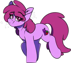 Size: 935x836 | Tagged: safe, artist:notetaker, derpibooru import, berry punch, berryshine, earth pony, pony, drunk bubbles, eye clipping through hair, female, image, png, simple background, solo, transparent background