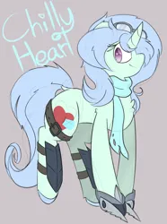 Size: 1130x1521 | Tagged: safe, artist:umbreow, derpibooru import, oc, oc:chilly heart, pony, unicorn, female, goggles, image, mare, png, solo