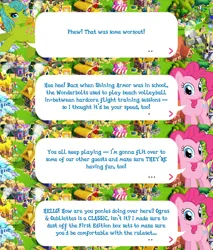 Size: 2048x2401 | Tagged: safe, derpibooru import, idw, official, pinkie pie, tootsie, earth pony, pony, g1, bow, dialogue, dialogue box, english, female, g4, gameloft, idw showified, image, implied shining armor, mare, mobile game, my little pony: magic princess, png, speech bubble, tail, tail bow, text