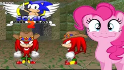 Size: 1280x720 | Tagged: artist needed, source needed, safe, derpibooru import, pinkie pie, image, jpeg, knuckles the echidna, male, sonic robo blast 2, sonic the hedgehog, sonic the hedgehog (series)