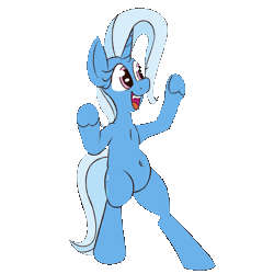 Size: 1200x1200 | Tagged: safe, artist:xppp1n, derpibooru import, trixie, pony, unicorn, animated, dancing, female, gif, image, mare, ponified animal photo, simple background, solo, transparent background