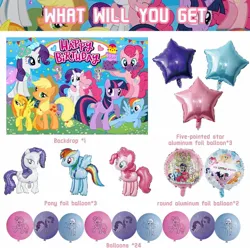 Size: 1500x1490 | Tagged: safe, ponerpics import, ponybooru import, applejack, pinkie pie, rainbow dash, rarity, spike, spitfire, twilight sparkle, twilight sparkle (alicorn), alicorn, dragon, earth pony, pegasus, pony, unicorn, balloon, birthday party, cake, clothes, dress, female, food, happy birthday, image, jpeg, male, mare, party, stars, unicorn twilight, vector used, wet, wet mane