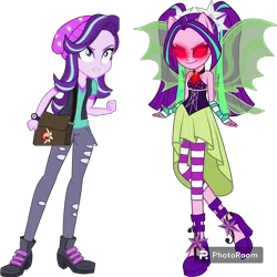 Size: 1080x1080 | Tagged: safe, artist:cutler1228, derpibooru import, aria blaze, starlight glimmer, human, equestria girls, equestria girls series, rainbow rocks, spoiler:eqg series (season 2), boots, cowboy boots, image, png, shoes, simple background, transparent background