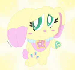 Size: 828x769 | Tagged: safe, artist:harmonybunny2023, derpibooru import, fluttershy, rabbit, animal, bunnified, bunnyshy, ears, image, jewelpet, png, species swap, tail