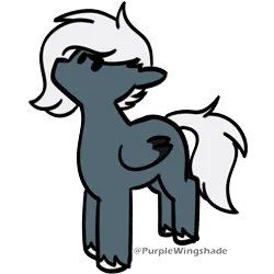 Size: 3000x3000 | Tagged: safe, artist:purple wingshade, derpibooru import, oc, oc:tempest streamrider, pegasus, pony, colored wings, gray coat, image, png, solo, white mane, wings