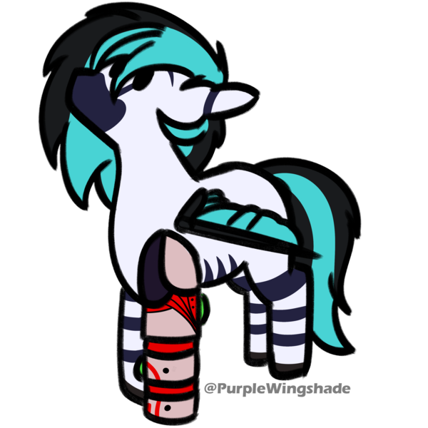 Size: 3000x3000 | Tagged: safe, artist:purple wingshade, derpibooru import, oc, oc:xenon insignia, robot, robot pony, zebra, amputee, artificial wings, augmented, black mane, blue mane, body markings, cute, facial markings, image, png, prosthetic limb, prosthetic wing, prosthetics, small, solo, white coat, wings