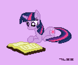 Size: 600x500 | Tagged: safe, artist:gonicfanfic, derpibooru import, twilight sparkle, animated, cute, gif, image, pixel art, simple background, solo
