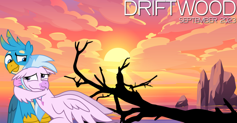 Size: 2064x1072 | Tagged: safe, artist:ejlightning007arts, artist:not-yet-a-brony, derpibooru import, gallus, silverstream, gryphon, hippogriff, 2023, beach, cloud, driftwood, female, friends, friendship, gallstream, hug, image, looking at each other, looking at someone, lyrics in the description, male, ocean, png, rock, september, shipping, smiling, smiling at each other, song in the description, song reference, straight, sun, translated in the description, tree, tree branch, water, youtube link in the description