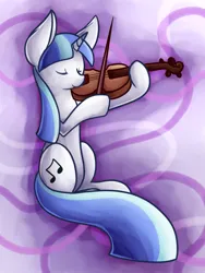 Size: 600x800 | Tagged: safe, artist:paint-smudges, derpibooru import, vinyl scratch, pony, alternate hairstyle, image, musical instrument, png, solo, vinyl class, violin
