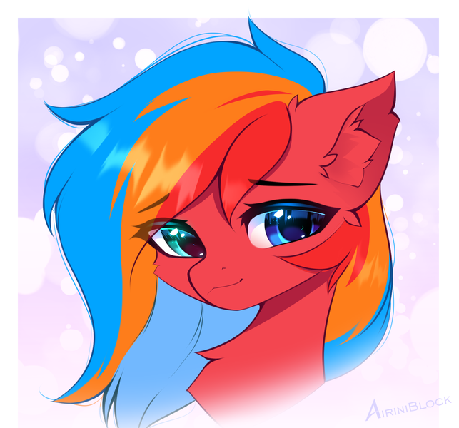 Size: 2133x1991 | Tagged: safe, artist:airiniblock, derpibooru import, oc, oc:gaffy, pegasus, bust, cheek fluff, ear fluff, heterochromia, image, pegasus oc, png, portrait, rcf community, wings