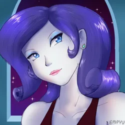 Size: 1200x1200 | Tagged: safe, artist:empyu, derpibooru import, rarity, equestria girls, bust, image, looking at you, png, portrait