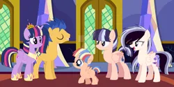 Size: 750x378 | Tagged: safe, artist:moonie-dreams, derpibooru import, flash sentry, twilight sparkle, twilight sparkle (alicorn), oc, oc:magic sentry, oc:magic wing, oc:nova spectrum, alicorn, pegasus, pony, colt, female, flashlight, foal, image, jpeg, male, mare, offspring, parent:flash sentry, parent:twilight sparkle, parents:flashlight, shipping, stallion, straight