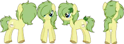 Size: 2546x910 | Tagged: safe, artist:yeetmedownthestairs, derpibooru import, oc, oc:nettle vienna, unofficial characters only, earth pony, pony, female, image, multiple angles, png, simple background, solo, transparent background