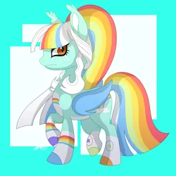 Size: 750x750 | Tagged: safe, artist:serra20, derpibooru import, oc, oc:eris, unofficial characters only, bat pony, abstract background, bat pony oc, bat wings, digital art, full body, image, pastel, png, shading, solo, wings