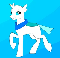 Size: 674x646 | Tagged: safe, artist:fsnyion, derpibooru import, oc, oc:nyion, unofficial characters only, changedling, changeling, bandana, changedling oc, changeling oc, image, png, solo, white changeling