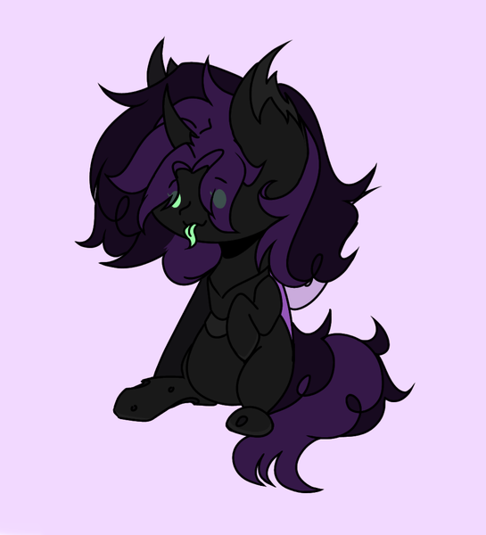 Size: 1000x1100 | Tagged: safe, artist:andent, derpibooru import, oc, unofficial characters only, changeling, changeling oc, full body, image, language, png, purple changeling, purple hair, simple background, sketch, solo