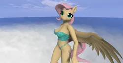 Size: 1920x986 | Tagged: suggestive, derpibooru import, screencap, fluttershy, anthro, bikini, clothes, image, jpeg, magik pony, mod, second life, solo, swimsuit, video at source, video in description