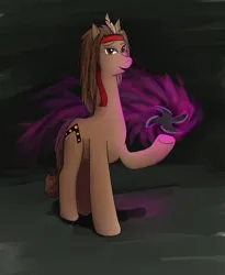 Size: 564x688 | Tagged: safe, alternate version, artist:dustymooneye, artist:naughtycatnick, oc, oc:tommy travelmane, unofficial characters only, pony, headband, image, looking at you, male, png, solo, stallion